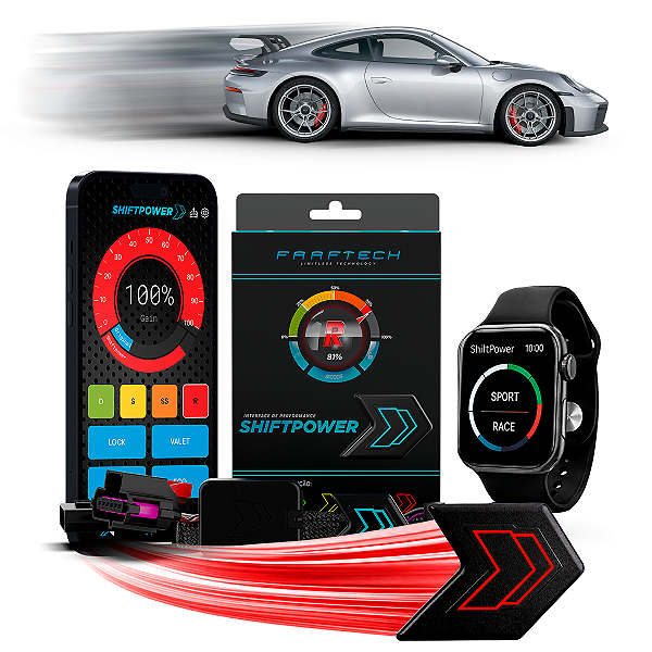 Shiftpower Modulo Chip Acelerador Que Tira o Atraso do Pedal Agora Com Carplay Android Auto Apple Watch Faaftech