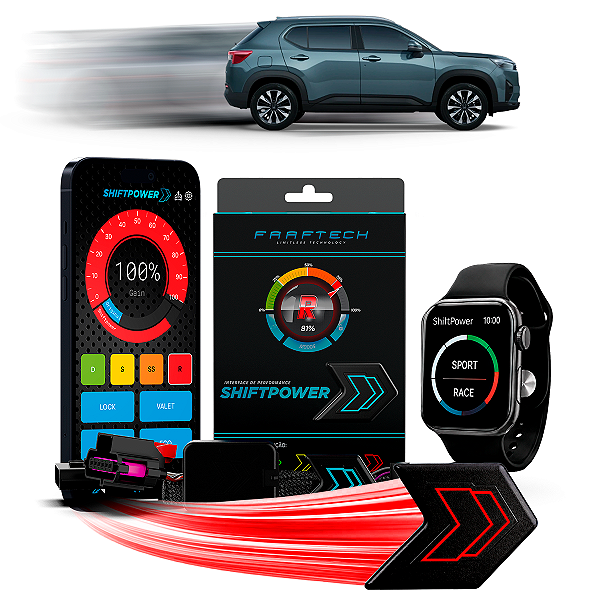 Shiftpower Chip Acelerador Tira Atraso Pedal Carplay e Android Auto Apple Watch WR-V 2017 até 2026 FT-SP20+ Faaftech