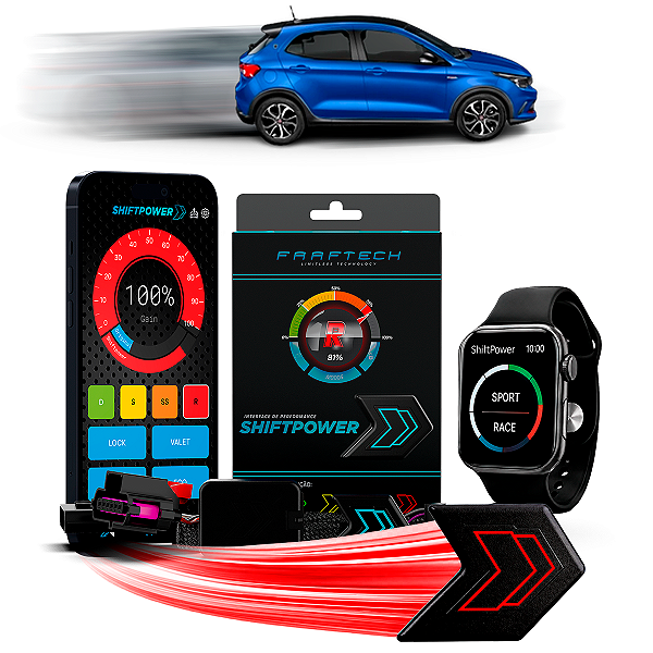Shiftpower Chip Acelerador Tira Atraso Pedal Argo 2021 até 2024 FT-SP02+ Com Carplay e Android Auto Apple Watch Faaftech