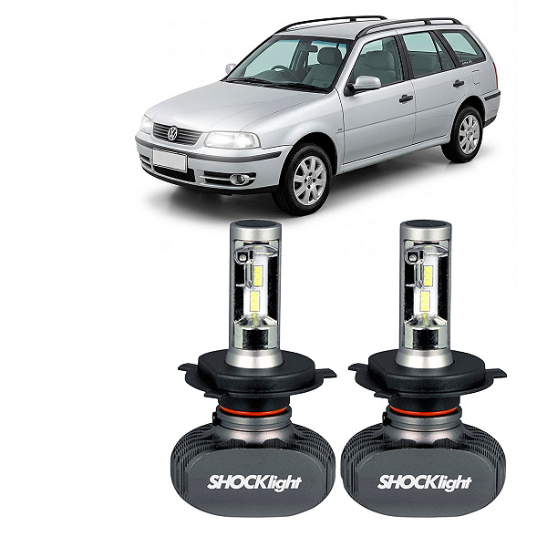 Par Lâmpadas H4 Titanium Ultra LED Parati Atlanta CL CLI GL GLI GLS GTI LS Plus 1985 a 2000 Plug&Play Bivolt Shocklight