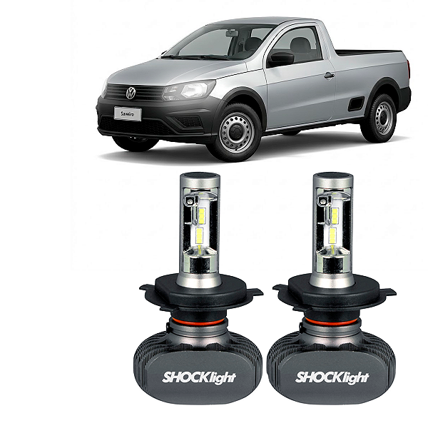 Par UltraLed H4 H4 Saveiro Robust CS 2013 até 2016 Titanium Potência Total 50W Plug&Play 10000LM Efeito Xenon Shocklight