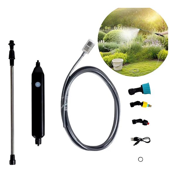 Mangueira Pulverizadora Elétrica Completa Para Pulverizador Agrícola Jardim Horta E Pequenas Lavouras