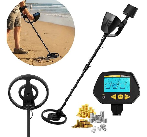 Detector De Metal Portátil Com Visor Lcd Alta Sensibilidade Para Segurança E Inspeções Busca De Objetos Importway