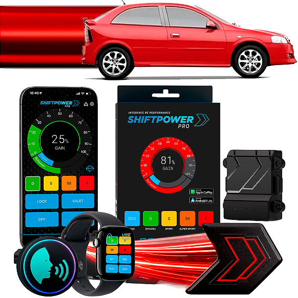 ShiftPower PRO Faaftech Chip Módulo Pedal Acelerador Eletrônico Controle Voz CarPlay Android Auto Chevrolet Astra 01/12