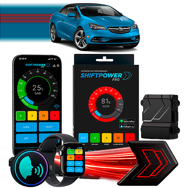 ShiftPower PRO Faaftech Chip Módulo Pedal Acelerador Eletrônico Controle Voz CarPlay Android Auto Buick Cascada 16/19