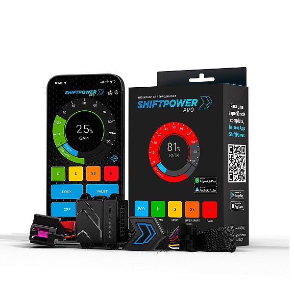 ShiftPower PRO Faaftech Chip Módulo Pedal Acelerador Eletrônico Controle Voz CarPlay Android Auto Ford C-2042  2014/2018