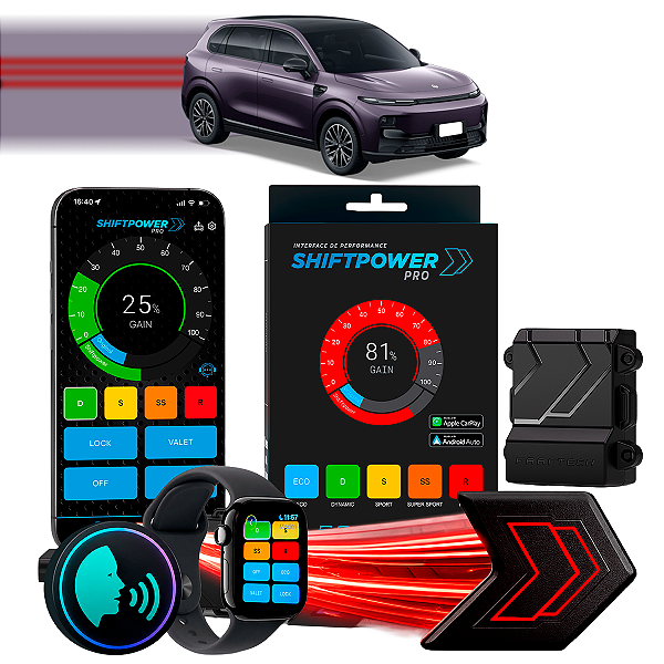 ShiftPower PRO Faaftech Chip Módulo Pedal Acelerador Eletrônico Controle Voz CarPlay Android Auto Leapmotor B10 2026