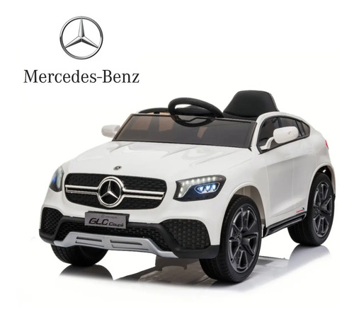 Carrinho Elétrico Branco Infantil Mercedes Benz Glc Coupé Licenciado 12v Com Controle Remoto Rádio Fm Usb Mp3