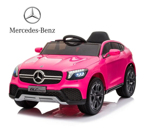 Carrinho Elétrico Infantil Mercedes Benz Glc Coupé Rosa Licenciado 12v Rosa Com Controle Remoto Rádio Fm Usb Mp3