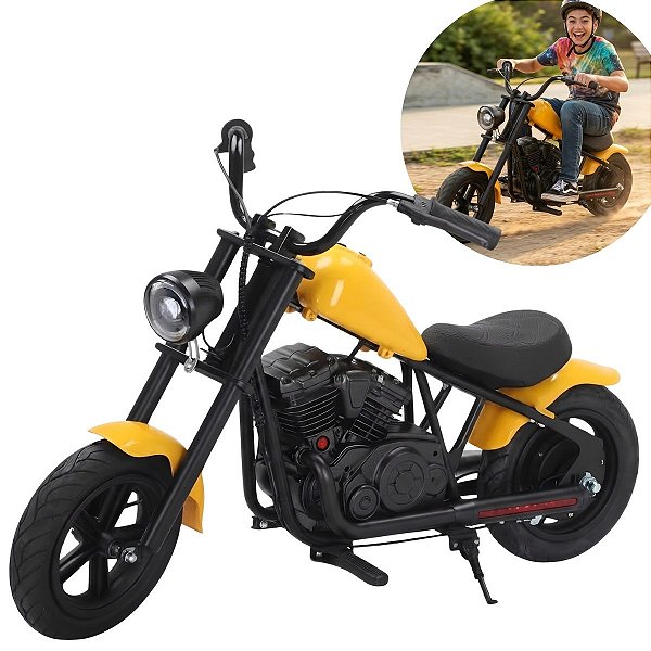 Moto Elétrica Infantil 24v 8km/h Pneu De Borracha Luz Som Acelerador No Guidão Suporta Até 100kg