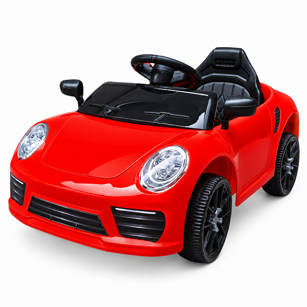 Mini Carrinho Elétrico Infantil 6v Vermelho Luz Bateria Recarregável Indicador De Energia Até 30kg