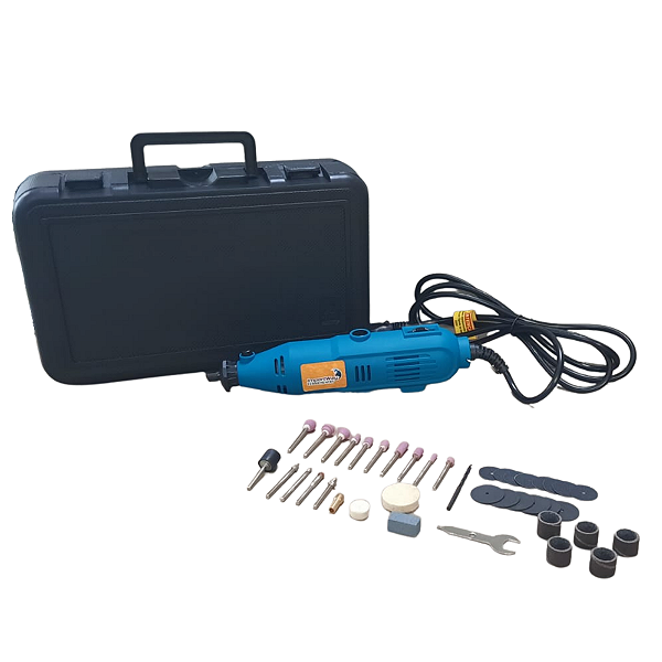 Kit Micro Retífica 250w 220v 25000rpm 40 Acessórios Eixo Flexível Para Cortar Lixar Polir Gravar E Perfurar