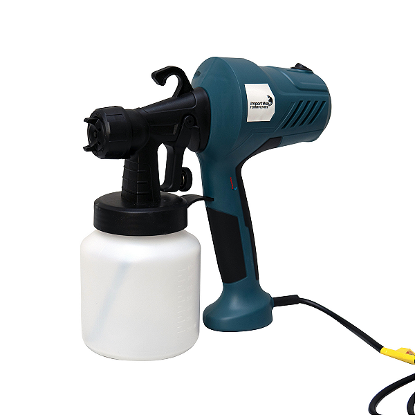Pistola De Pintura Elétrica Pulverizadora 450w 220v Reservatório 700ml Jato Regulável Para Parede Madeira Móveis