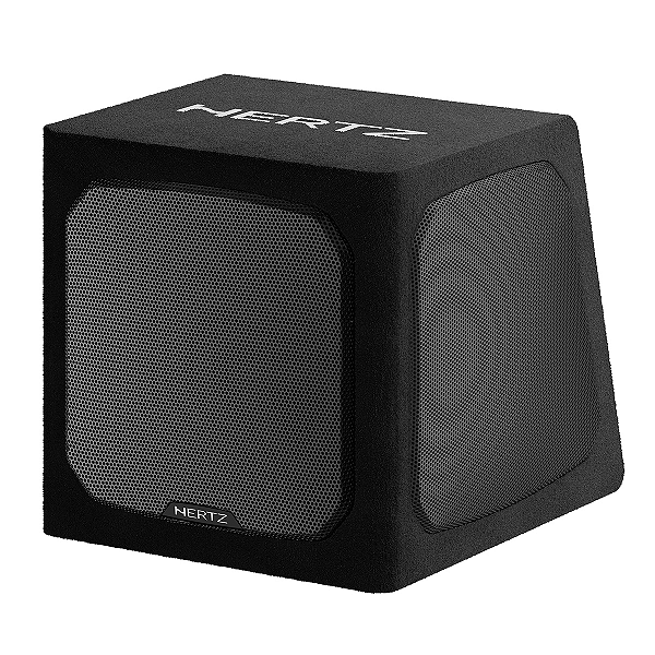 Caixa Subwoofer Ativo Hertz DBA 201 8 Polegadas 440W Classe D Radiador Passivo Duplo Plug & Play Design Italiano