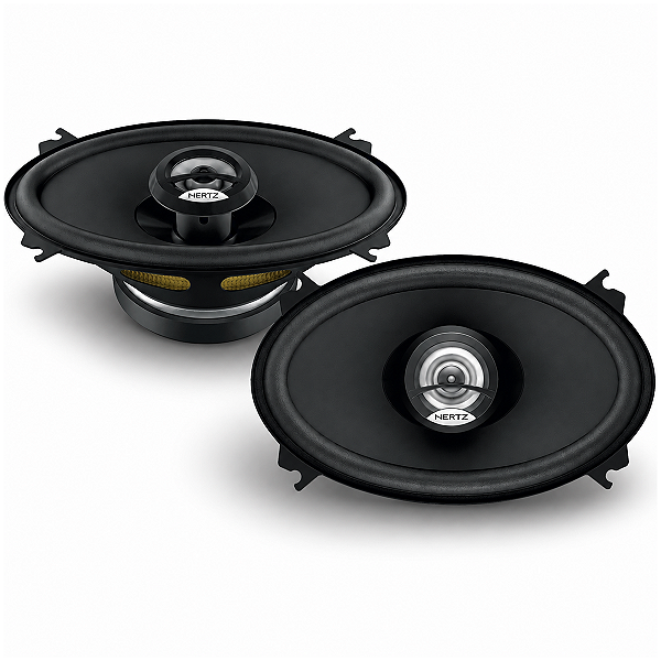 Par Alto Falante Hertz DCX 460.3 Coaxial 4x6 Polegadas 80W RMS 4 Ohms Preto Original para Som Automotivo Portas