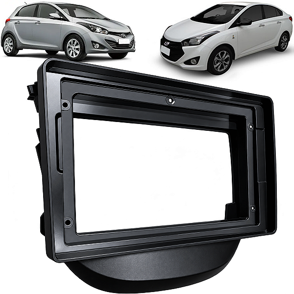 Moldura de Painel Para Central Multimidia 9 Polegadas Preto 2 Din HB20 2012 2013 2014 2015 2016 2017 2018 2019