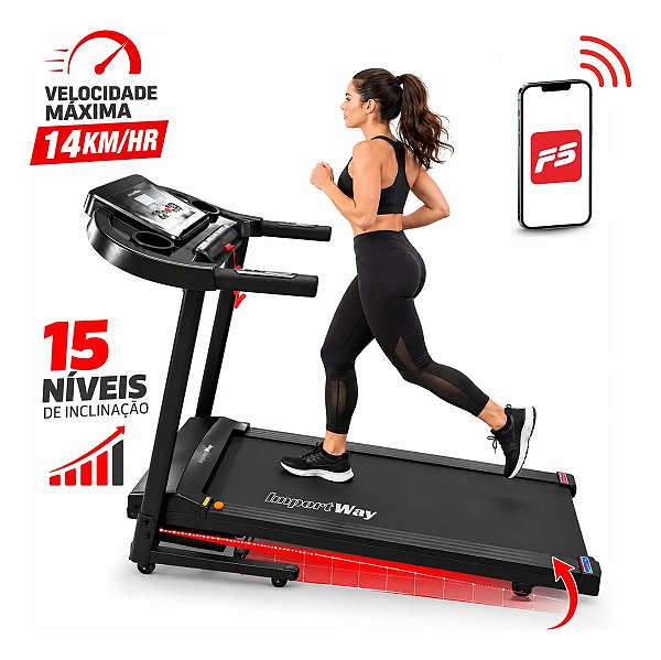 Esteira Ergométrica Elétrica 3hp 14km/h 220v Para Caminhada E Corrida Com Inclinação Manual Suporta 120kg