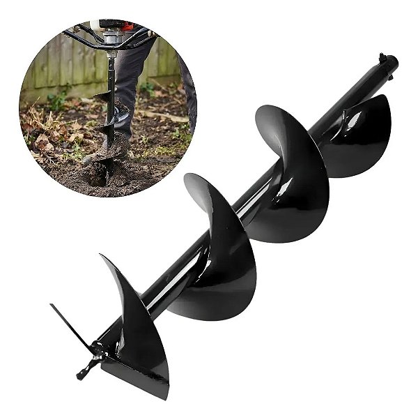 Broca Espiral Para Perfurador De Solo 30x80cm Trado Para Terra Plantio Jardinagem Agricultura E Cercas