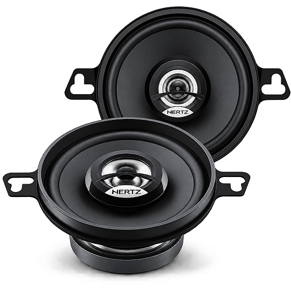 Kit Alto Falante Hertz DCX 87 Coaxial 3,5 Polegadas 60W RMS 2 Vias Hi-Fi Preto Som Automotivo Para Painel