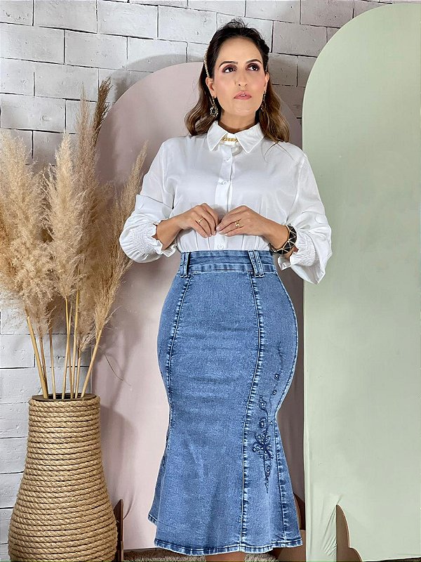 SAIA SEREIA BORDADA - SKAYBLUE