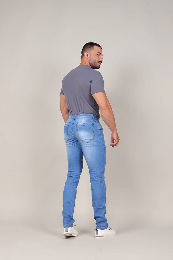 CALÇA MASCULINA TRADICIONAL - DELAVÊ COM USED