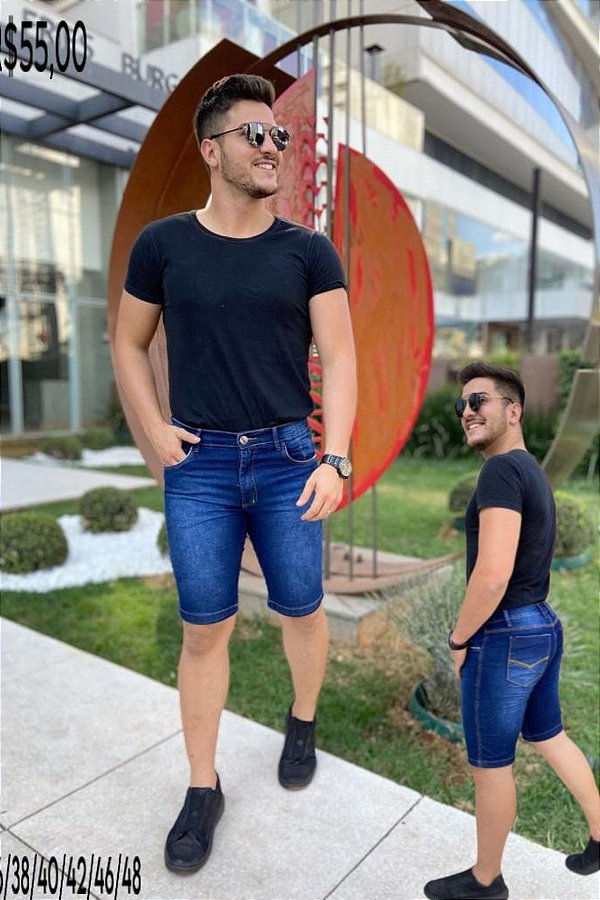 BERMUDA MASCULINA JEANS - AMACIADO USED