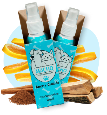 Kit 2 unidades Cheirinho PET MACHO 120ml - Perfume Alto Padrão para Cães e Gatos