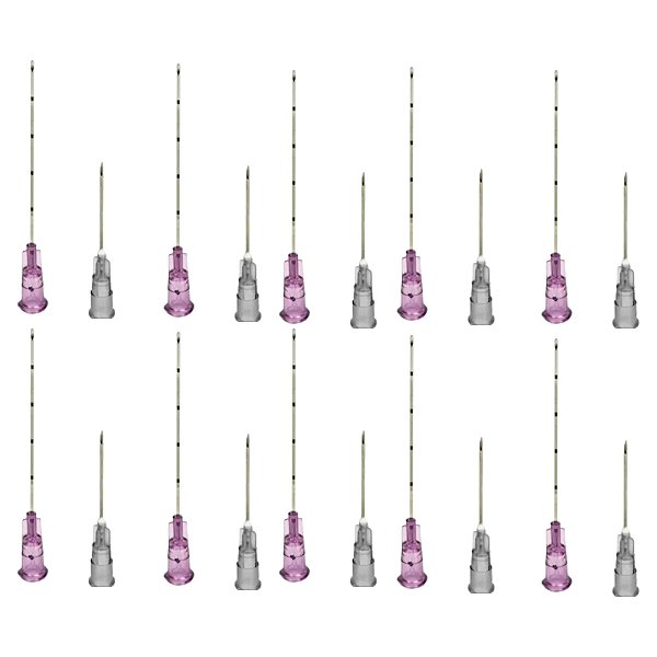 Kit 10 Micro Cânula 18G/70mm Com Agulha 18G P/ Preenchimento Facial