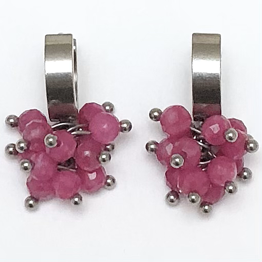 BRINCO PRECIOSO TURMALINA PINK PRATEADO
