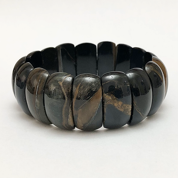 PULSEIRA ESPECIAL AGATA NEGRA STRIPE LISA