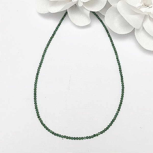 COLAR JADE FACETADO MINI PEDRAS