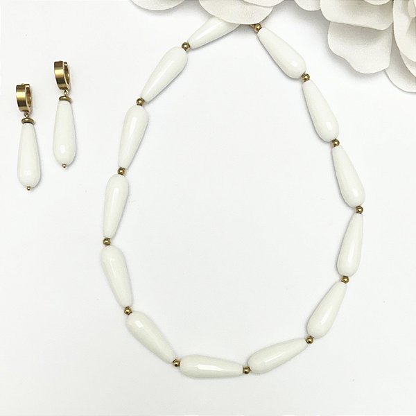 COLAR LUX ÔNIX BRANCO