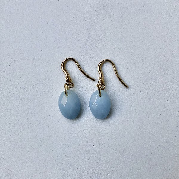 BRINCO GLORIA QUARTZO AZUL FACETADO ZIRCONIA