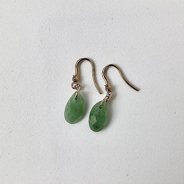 BRINCO GLORIA QUARTZO VERDE FACETADO ZIRCONIA