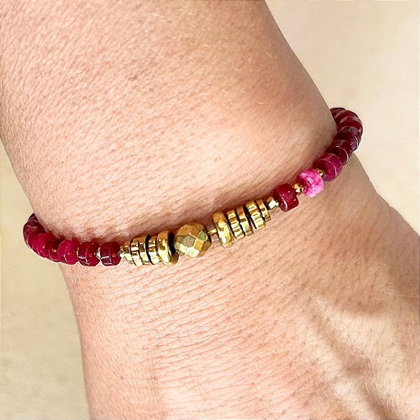 PULSEIRA PALERMO JADE VERMELHA