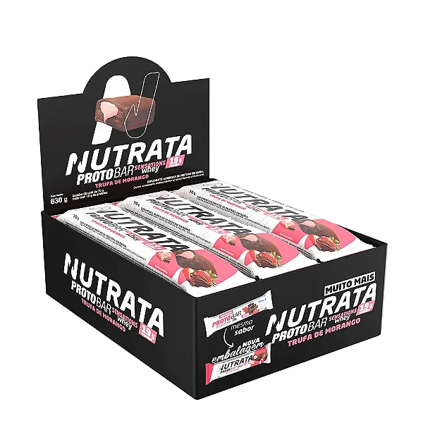 Protobar 70g Display Com 9un Nutrata - Morango