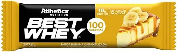Best Whey Bar 33g Banana Caramelizada Atlhetica Nutrition