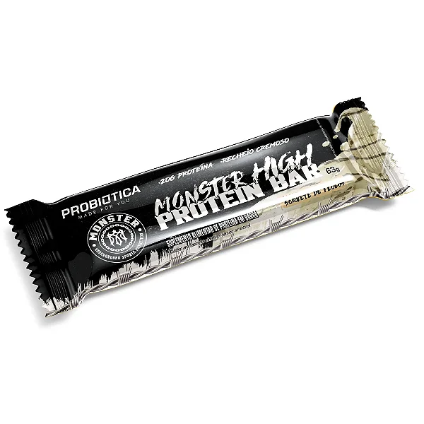 Monster High Protein Bar 63g Sorvete De Flocos Probiotica