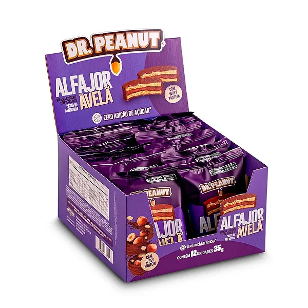 Alfajor 35g Display Com 12un Dr Peanut - Avelã
