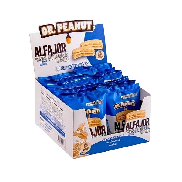 Alfajor 55g Display Com 12un Dr Peanut - Chocolate Branco