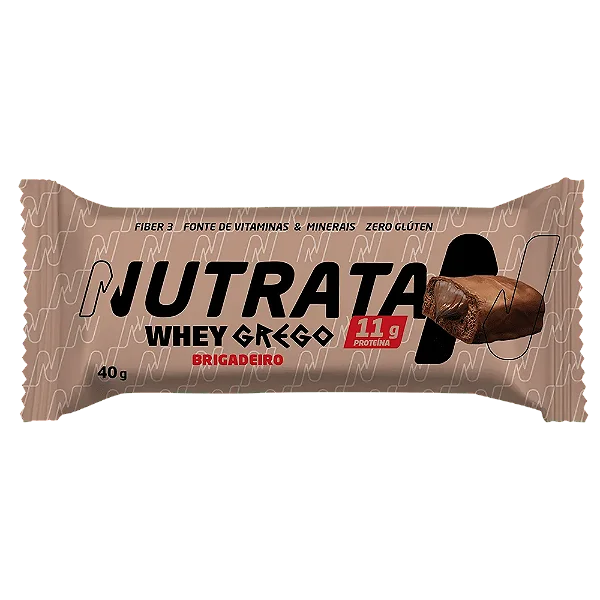 Whey Grego Bar 40g Nutrata - Brigadeiro