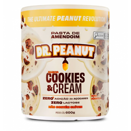 Pasta De Amendoim 600g Dr Peanut - Cookies e Cream
