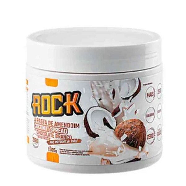 Pasta De Amendoim Branco Coco 600G Rock