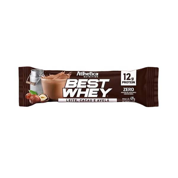 Best Whey Bar 49g Leite, Cacau e Avelã Atlhetica Nutrition