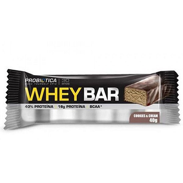 Whey Bar Creamy 38g Cookies e Cream Probiotica