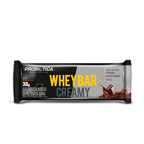 Foto de Whey Bar Creamy 38g Chocolate Probiotica