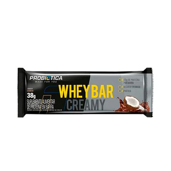 Whey Bar Creamy 38g Coco Probiotica