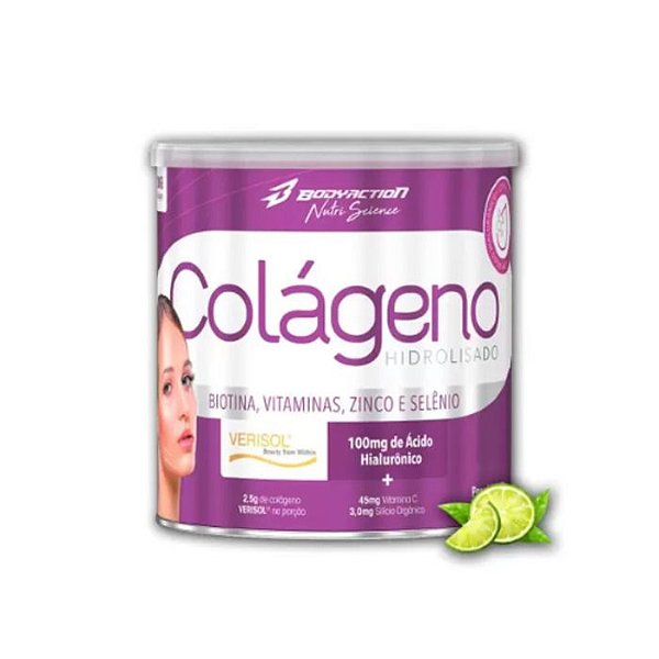 Colágeno Hidrolisado Verisol Em Pó 200g Bodyaction - Limão Clorofila