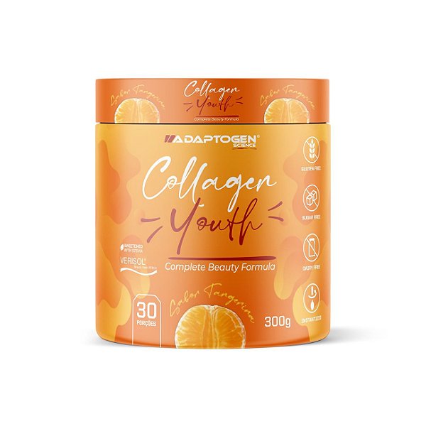 Collagen Youth 300g Adaptogen - Tangerina