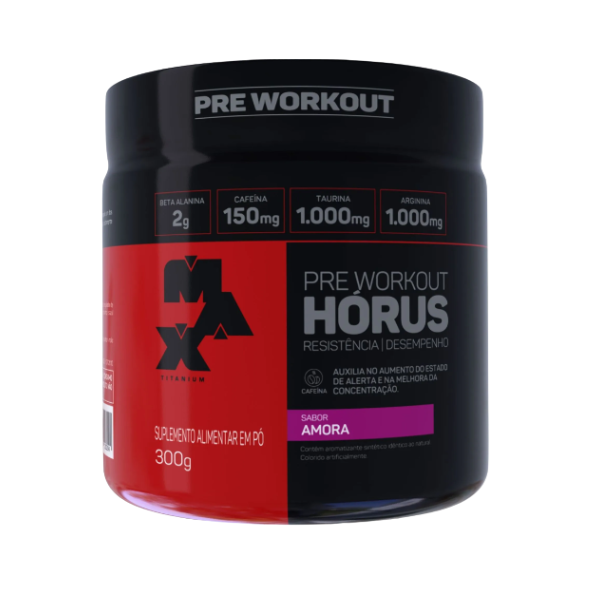 Pré treino Hórus 300g - Max Titanium - Amora